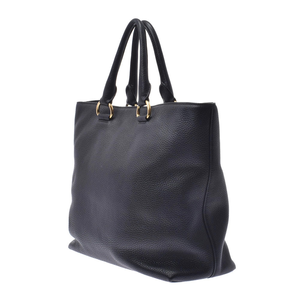 Prada Black Phenix Leather Vitello shopping Black tote bag